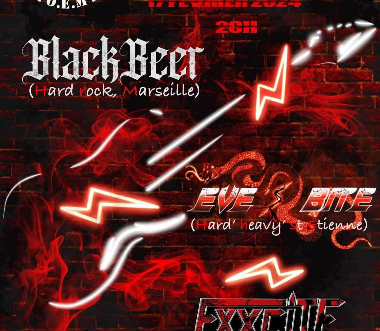Concert Exxcite + Eve’s Bite + Blackbeer