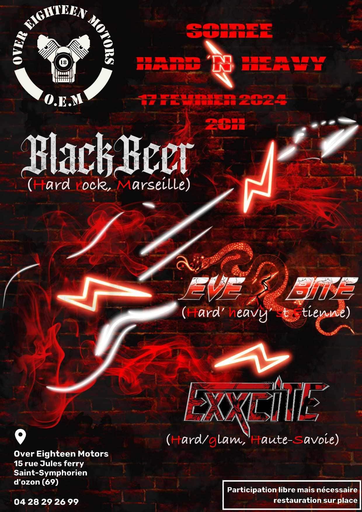 Concert Exxcite + Eve’s Bite + Blackbeer