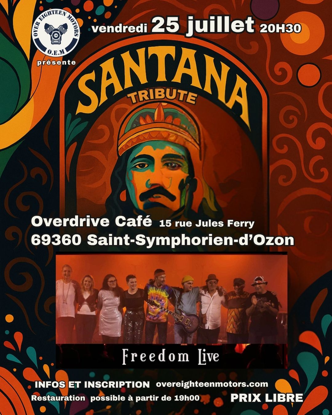 Freedom Live tribute Santana + Obvious