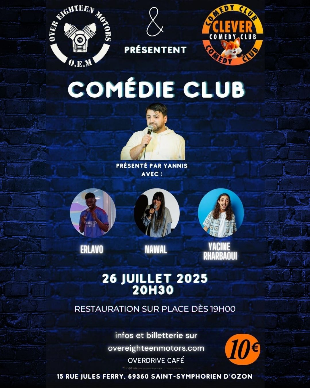 Comedy Club Erlavo + Nawal +Yacine Rharbaoui