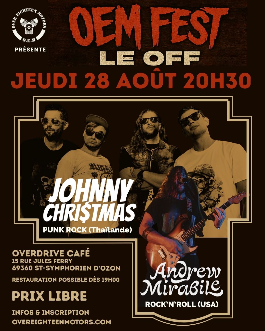 Concert Johnny Chri$tmas + Andrew Mirabile (off Festival OEM)