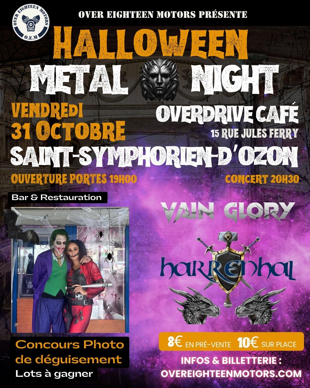 Halloween Metal Night avec Harrenhal + Vain Glory
