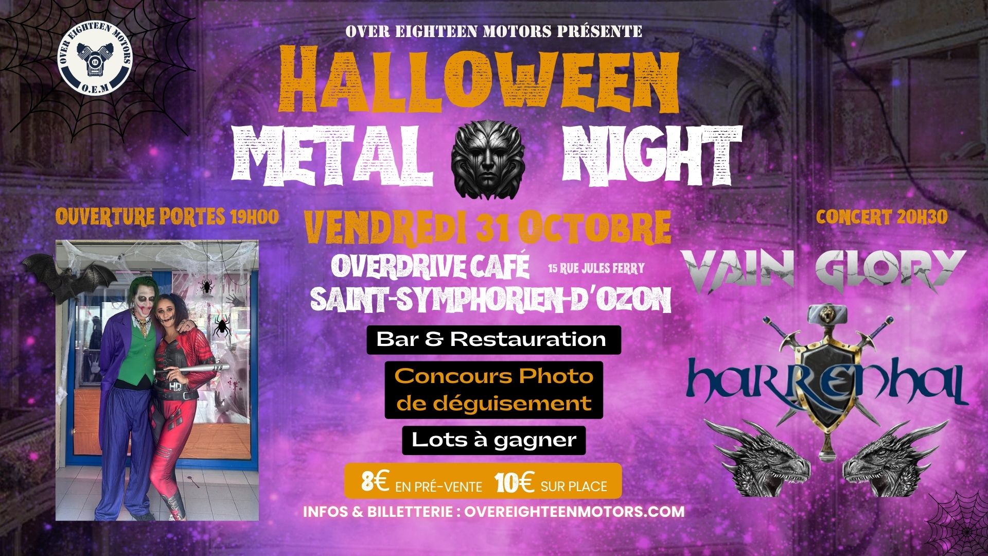 Halloween Metal Night avec Harrenhal + Vain Glory