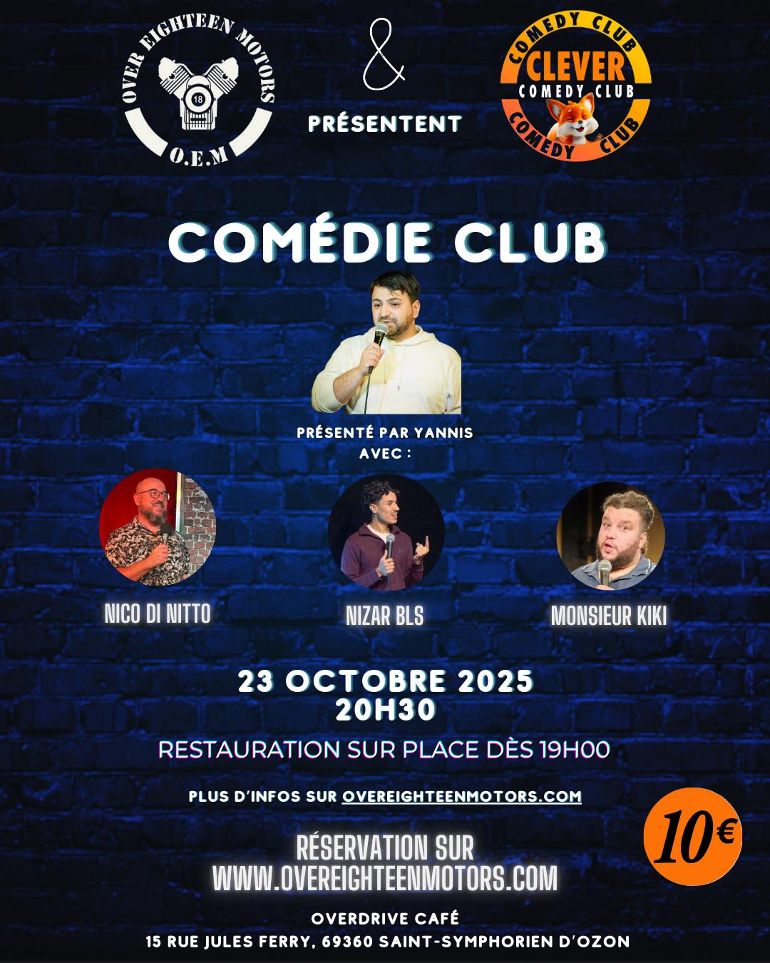 Comedie Club Nico Di Nitto + Nizar BLS + Monsieur Kiki