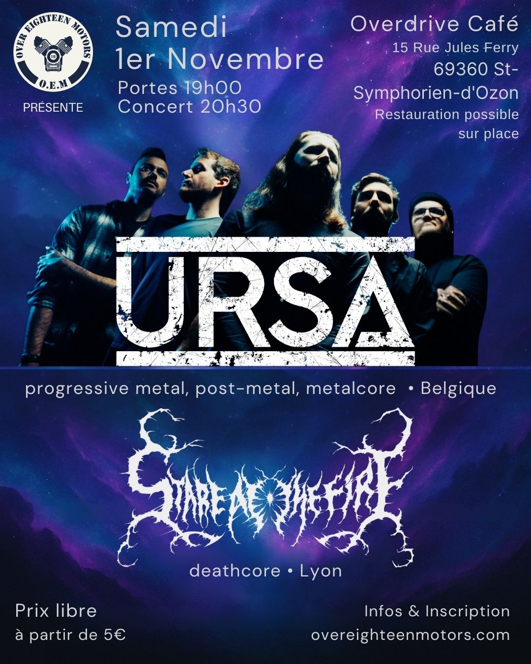Concert URSA + Stare At The Fire