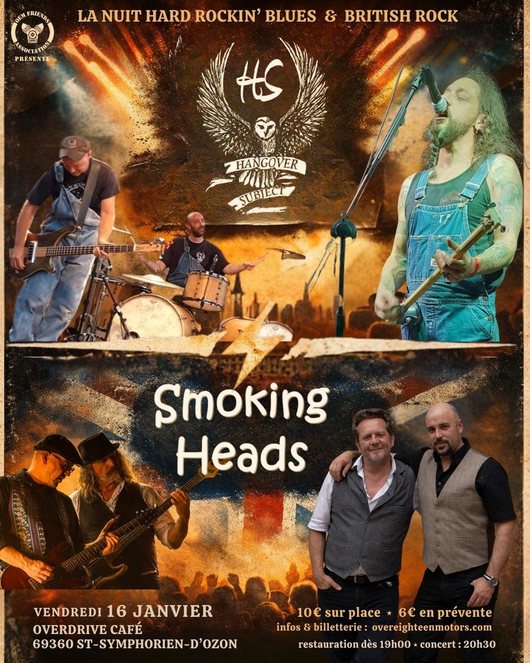 Concert Smoking Heads + Hangover Subject