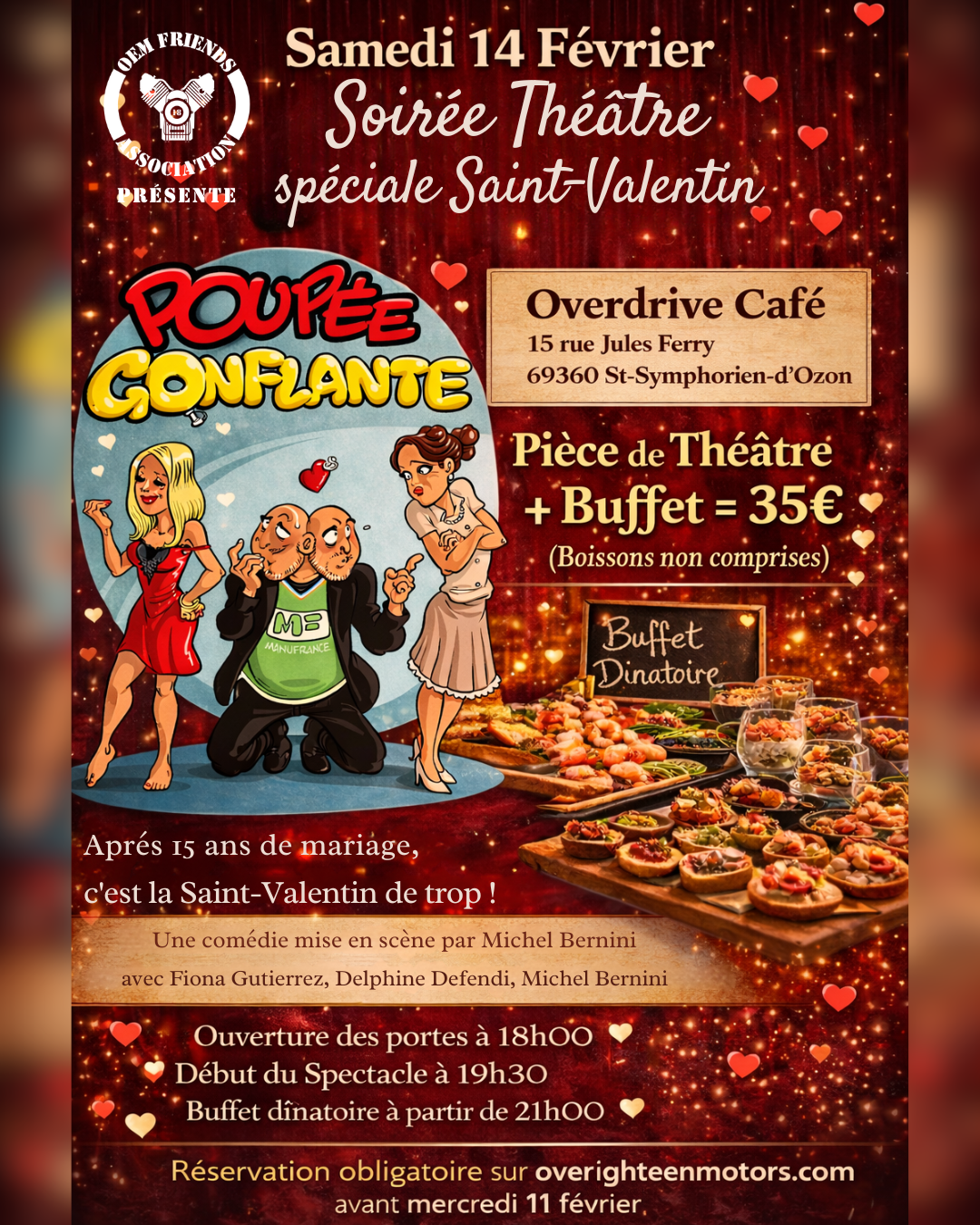 Soirée théâtre « Poupée gonflable » spéciale Saint-Valentin