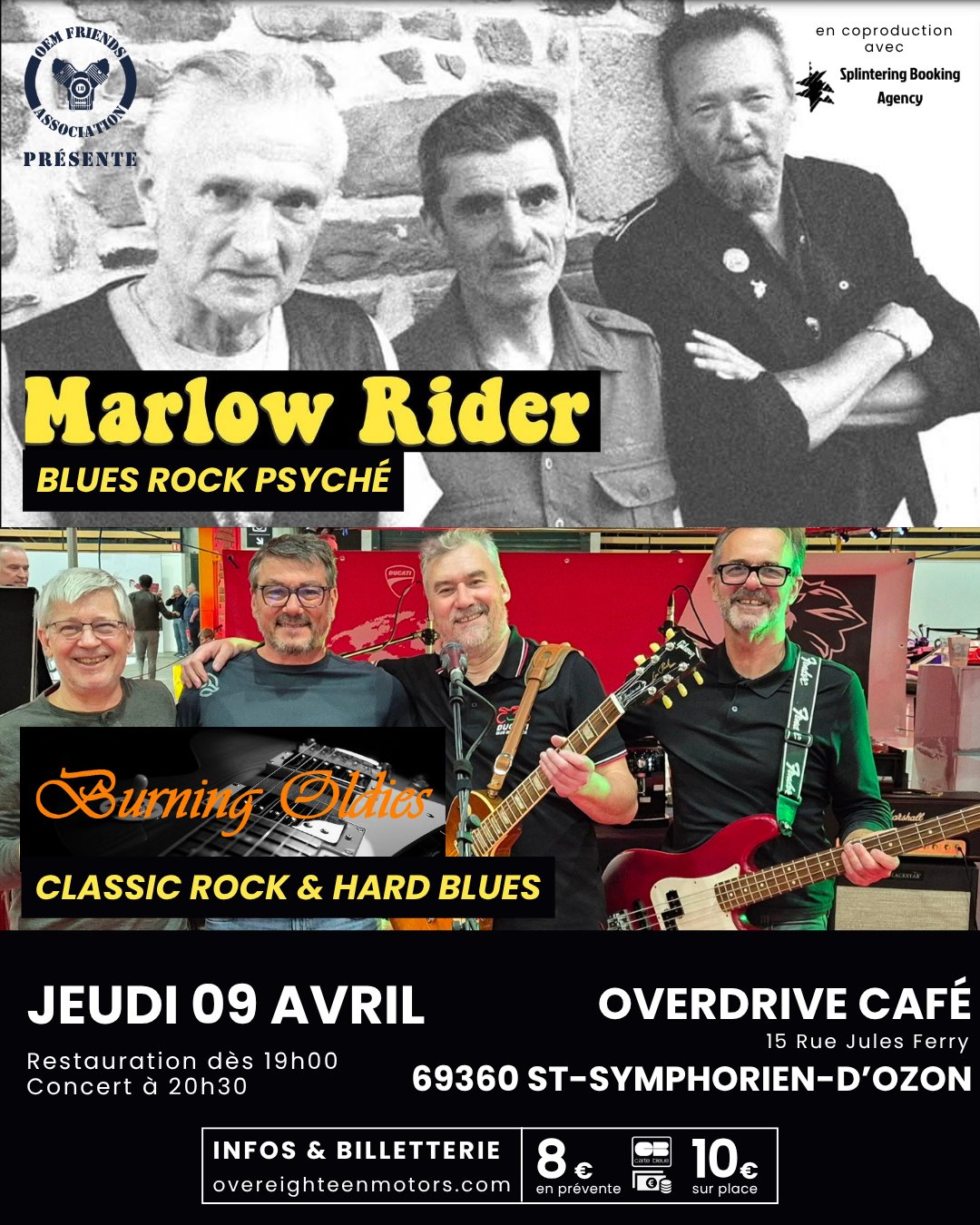 Concert Marlow Rider + Burning Oldies