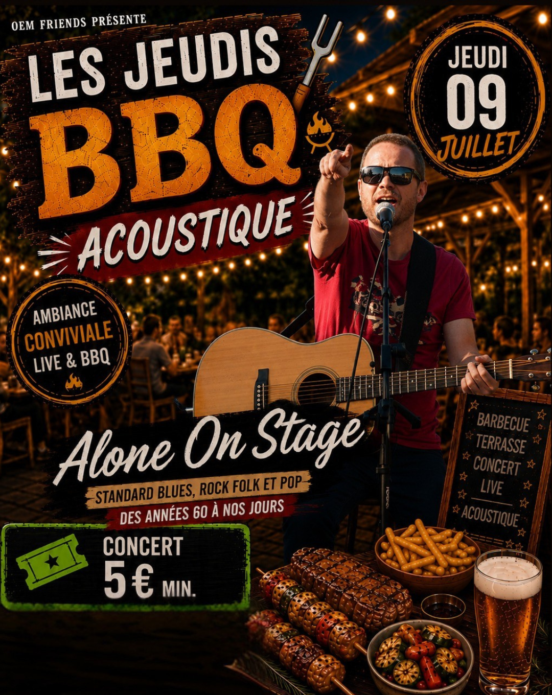 BBQ Acoustique avec Alone In Stage