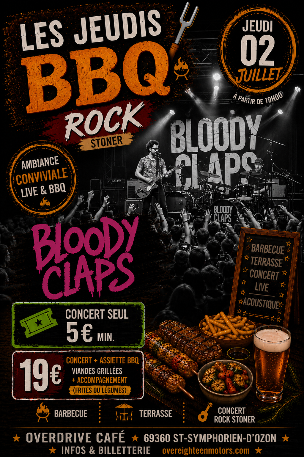 Barbecue rock stoner avec Bloody Claps