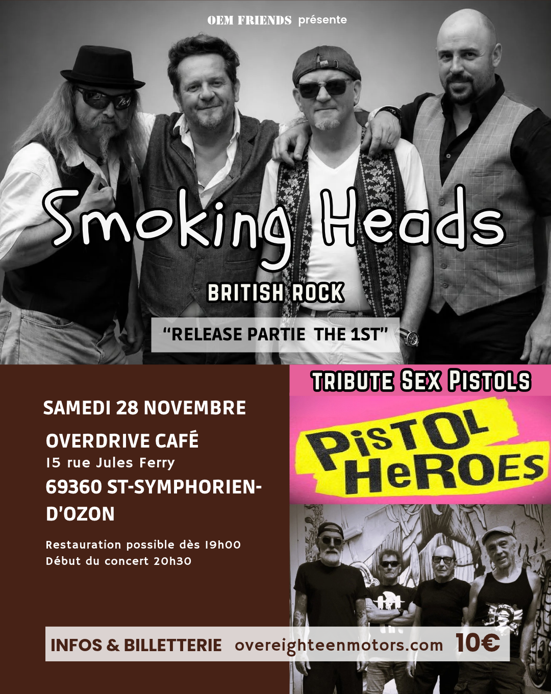 Concert Smoking Heads + Pistol Heroes