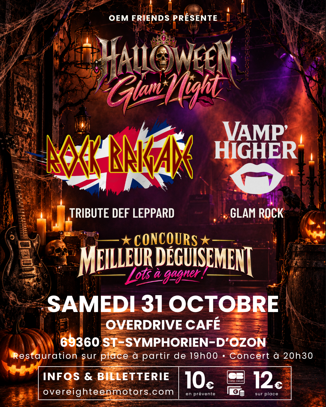 Halloween Glam Night : Rock Brigade + Vamp’Higher