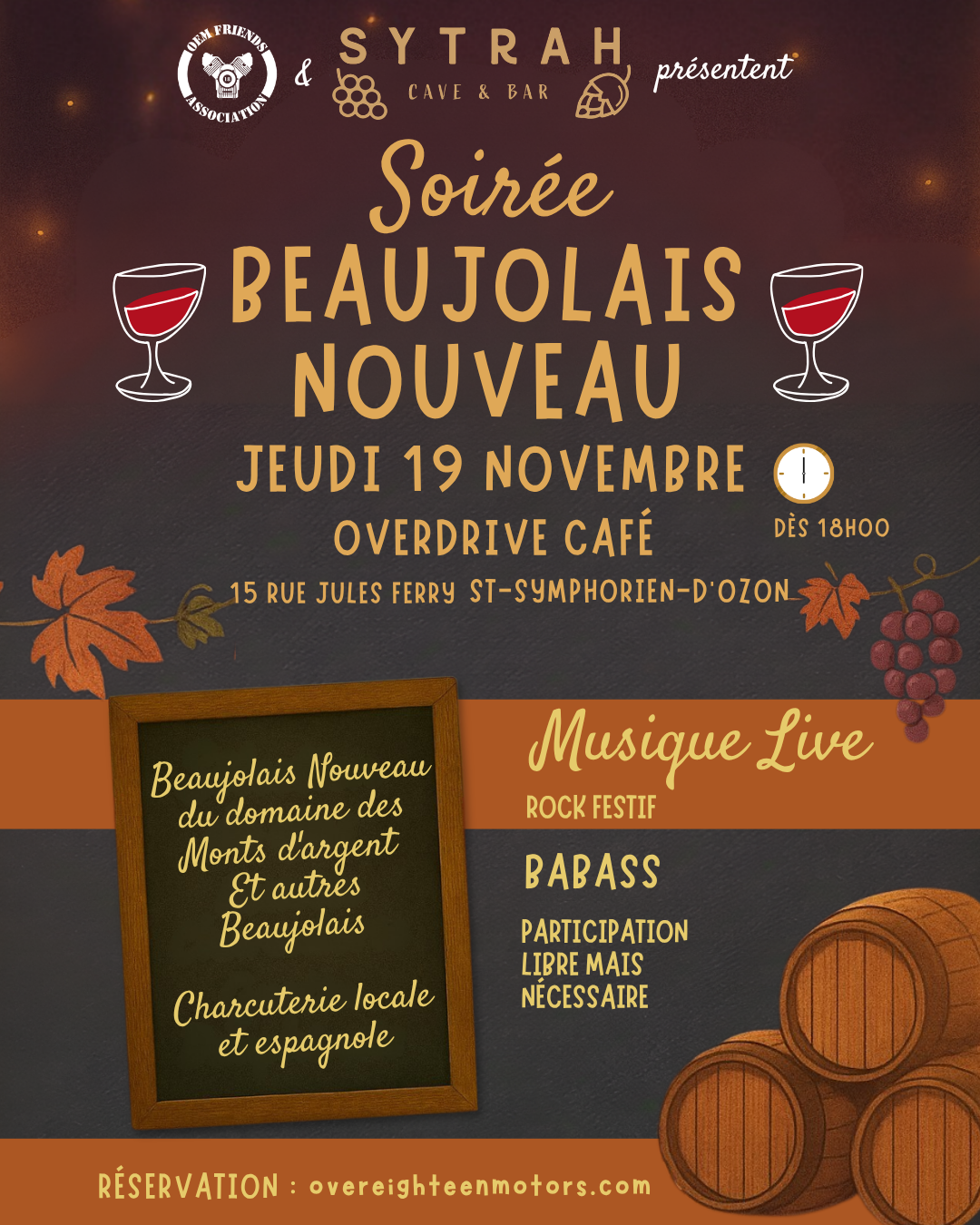 Soirée Beaujolais Nouveau 2026
