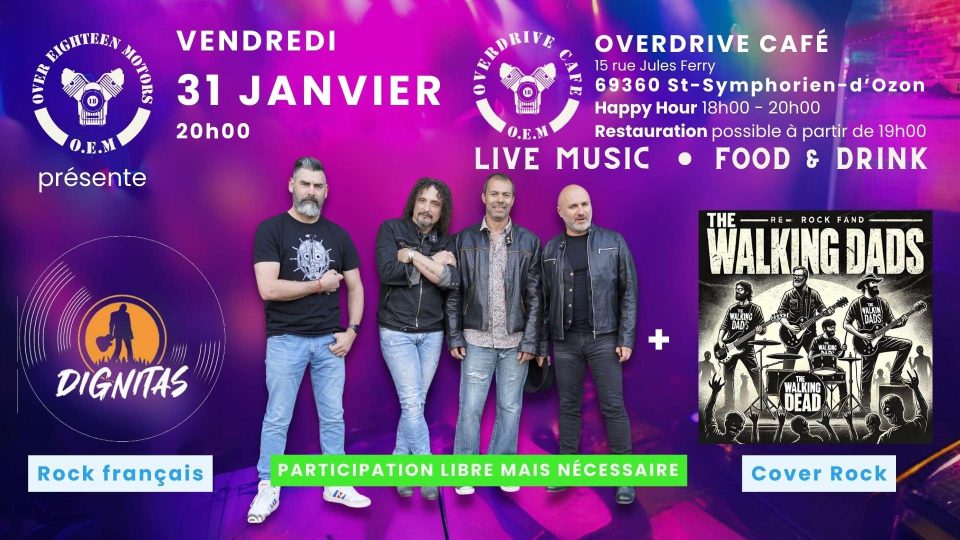 Concert 31 janvier 2025 Les Dignitas + The Walking Dads