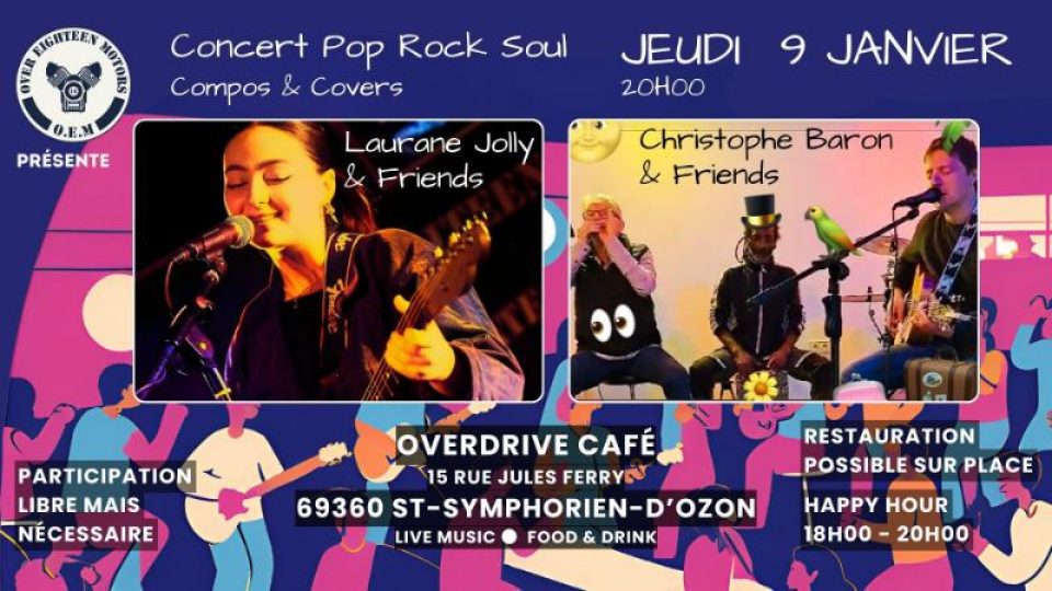 Laurane Jolly & Friends + CB & Friends @Overdrive Café 9 janvier 2025